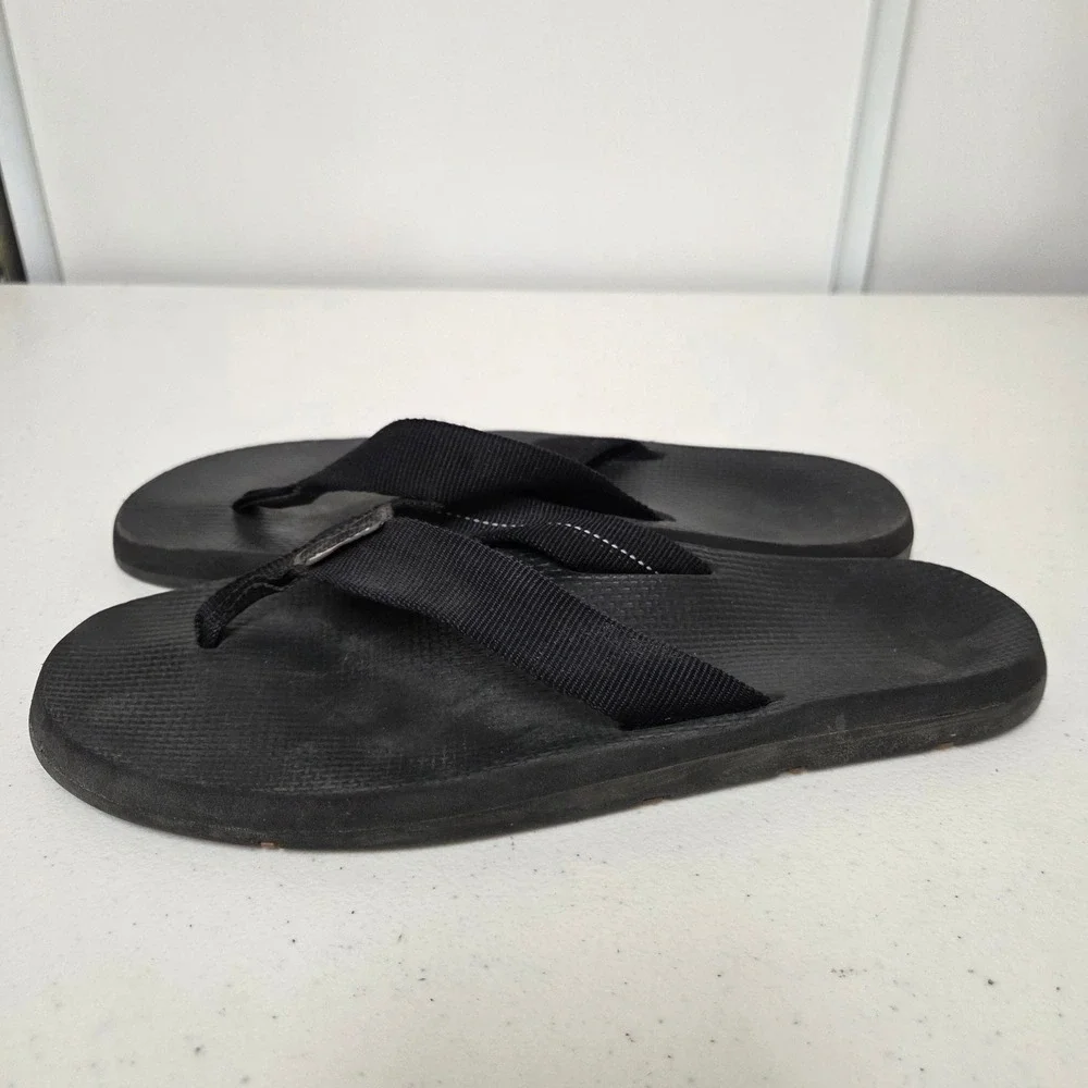 Scott Hawaii Makaha Mens Flip Flops Black Size 11 Thong Sandals Beach Shoes